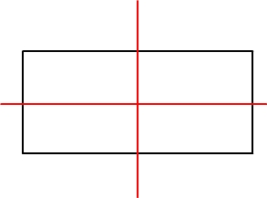 axes de symétrie d'un rectangle