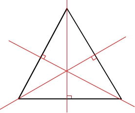 axes de symétrie d'un triangle équilateral