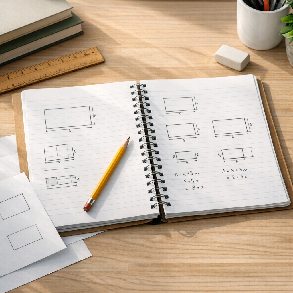 Aire rectangle : formule simple, exemples et pièges