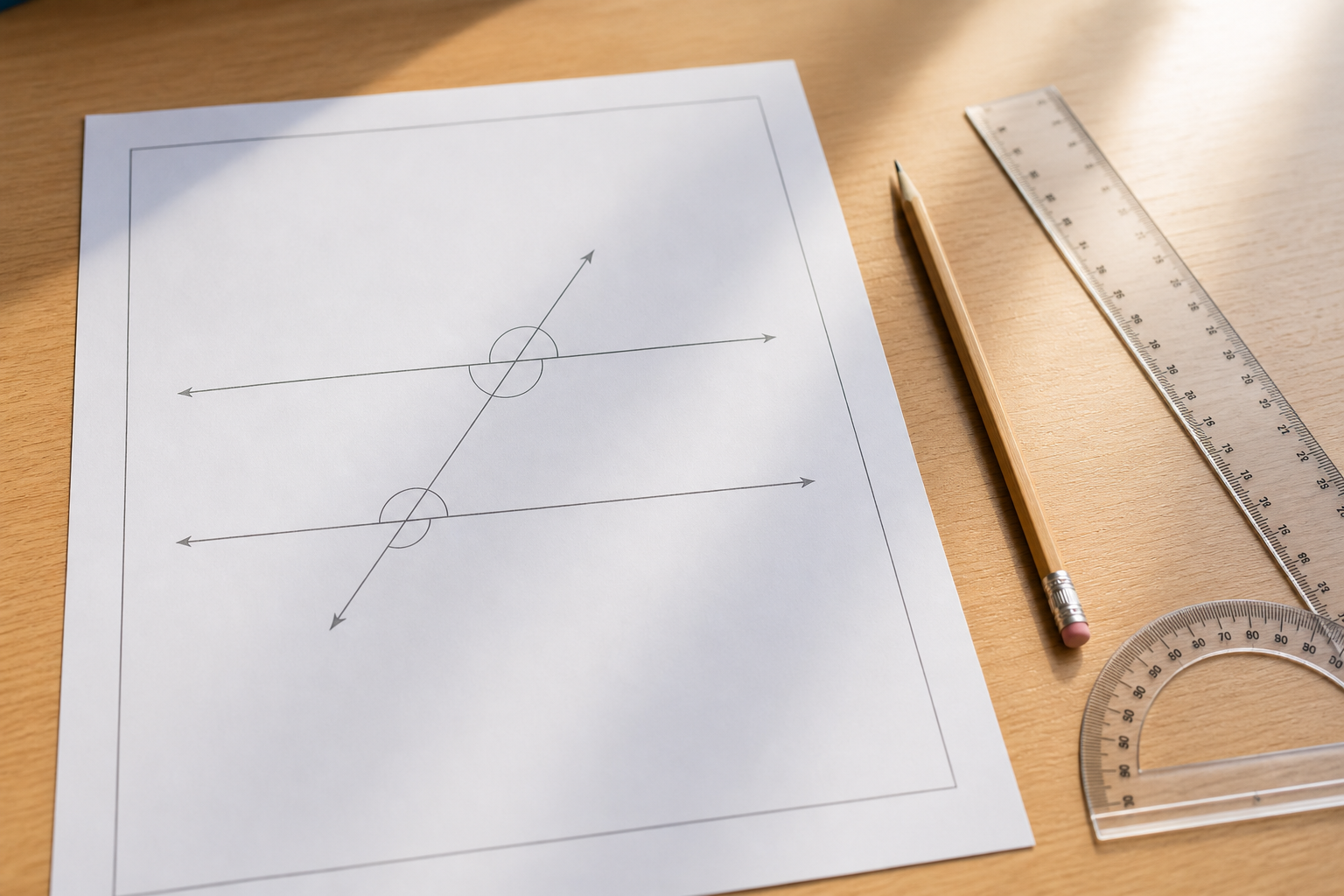 Les angles alternes-internes se reconnaissent en 5e
