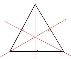 axes de symétrie d'un triangle équilateral