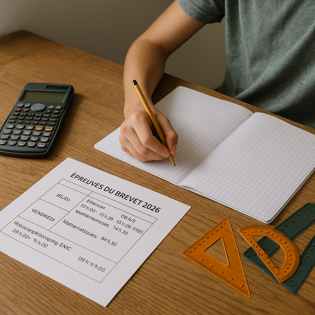 Brevet des collèges 2026 : dates et épreuves de maths