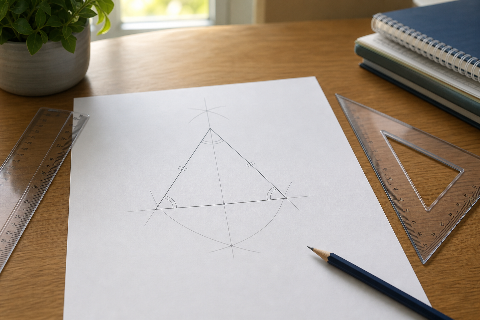 Le calcul de la hauteur d’un triangle devient clair au collège
