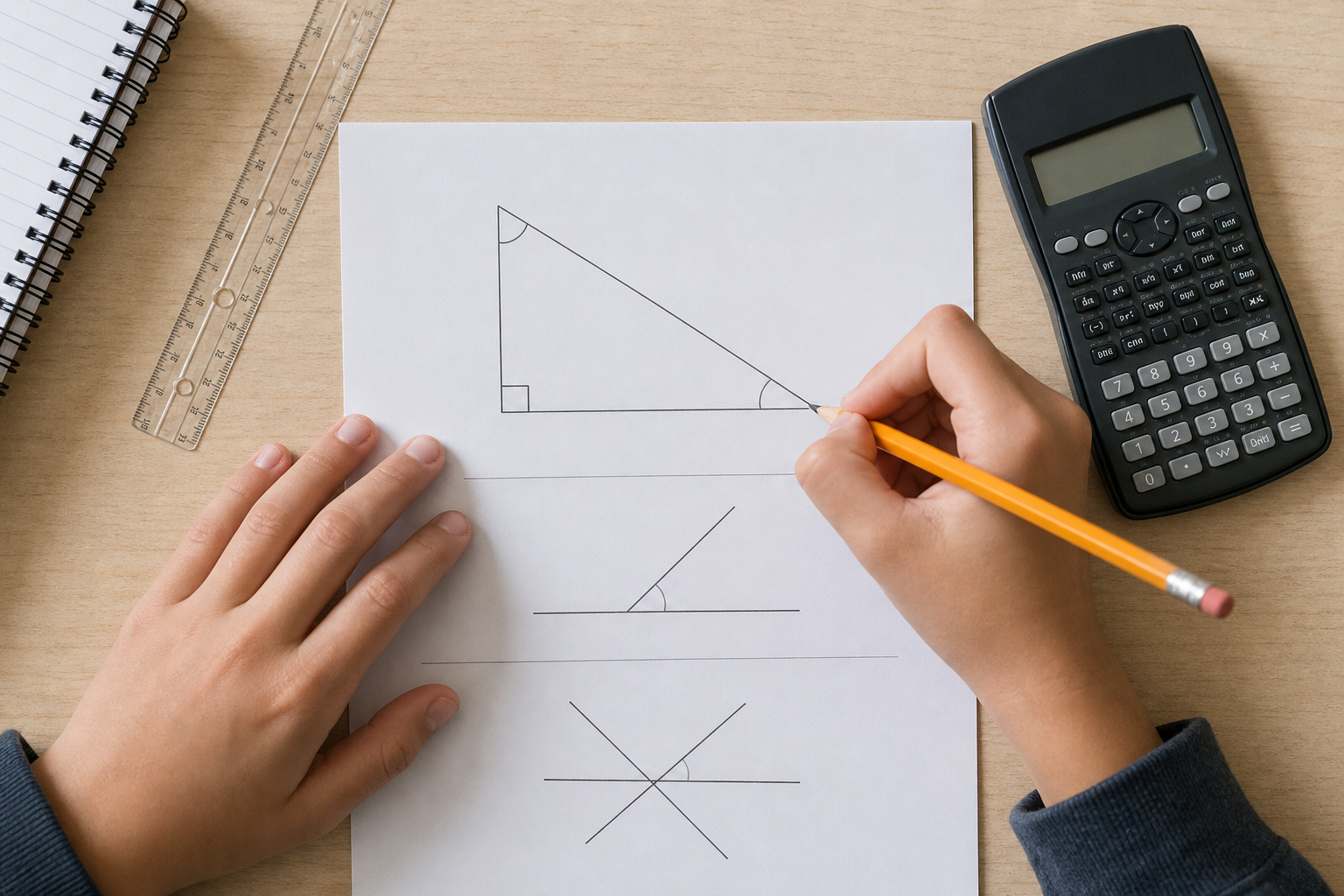 Calculer un angle en trigonométrie en 3e : cours et exercices corrigés