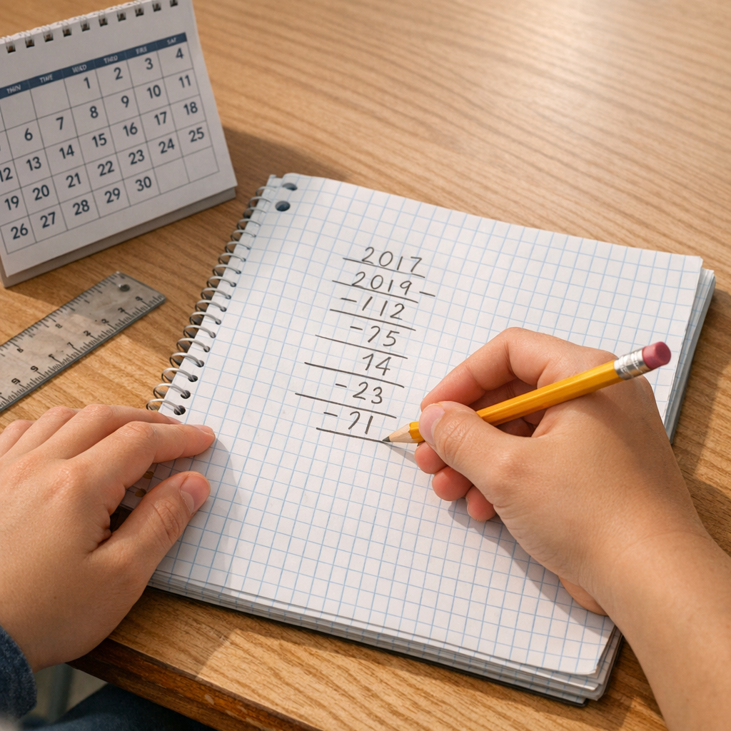 Calculer une date de naissance en 6e : méthode et exercices