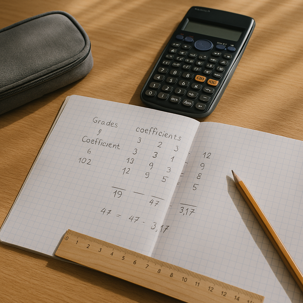 Calculer moyenne avec coefficient : méthode simple et rapide