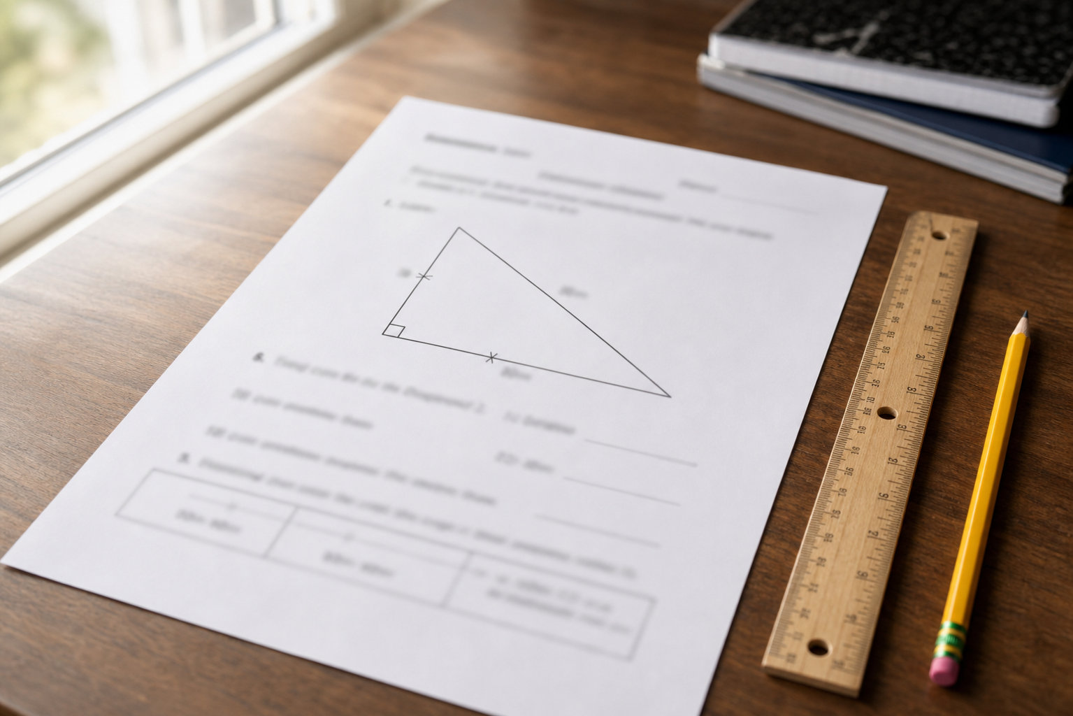 Calculer la surface d’un triangle rectangle en 6e-5e