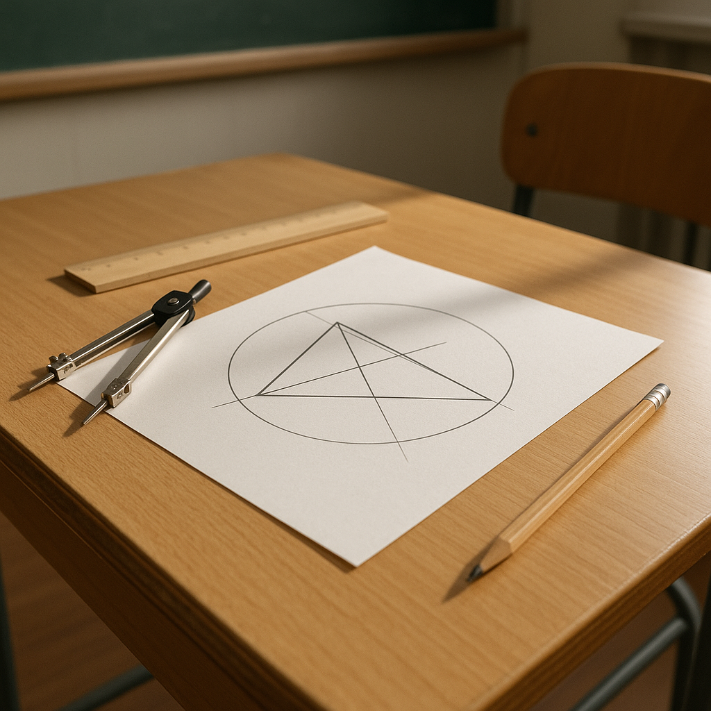 Cercle circonscrit dans un triangle : définition et construction
