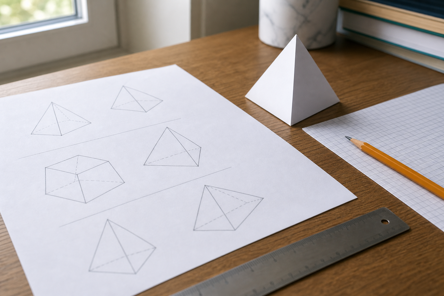 Comment calculer la hauteur d'une pyramide en 4e