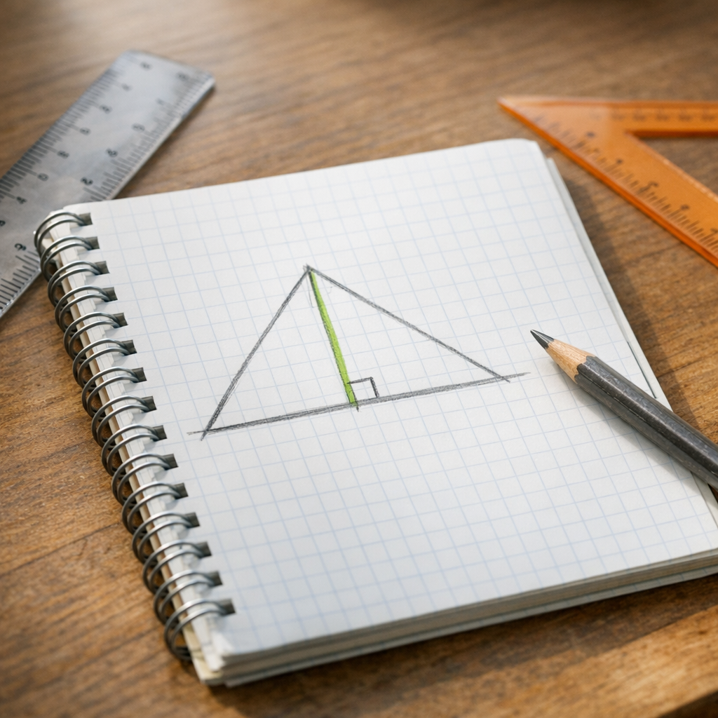 Comment calculer la hauteur d’un triangle en 5e et 4e ?
