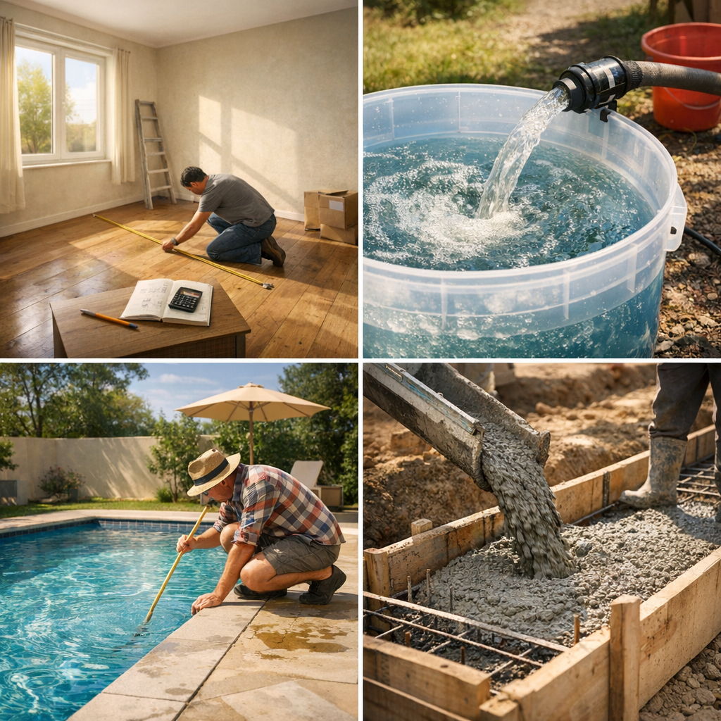 Calculer des m³ dans la vie courante : pièce, eau, piscine, béton