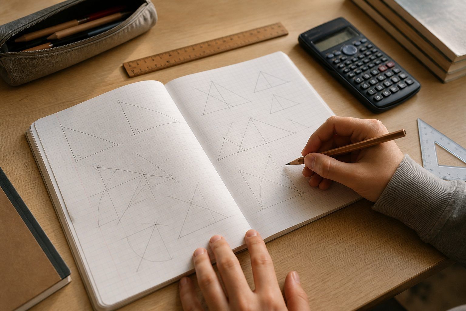 Exercices de trigonométrie dans le triangle rectangle