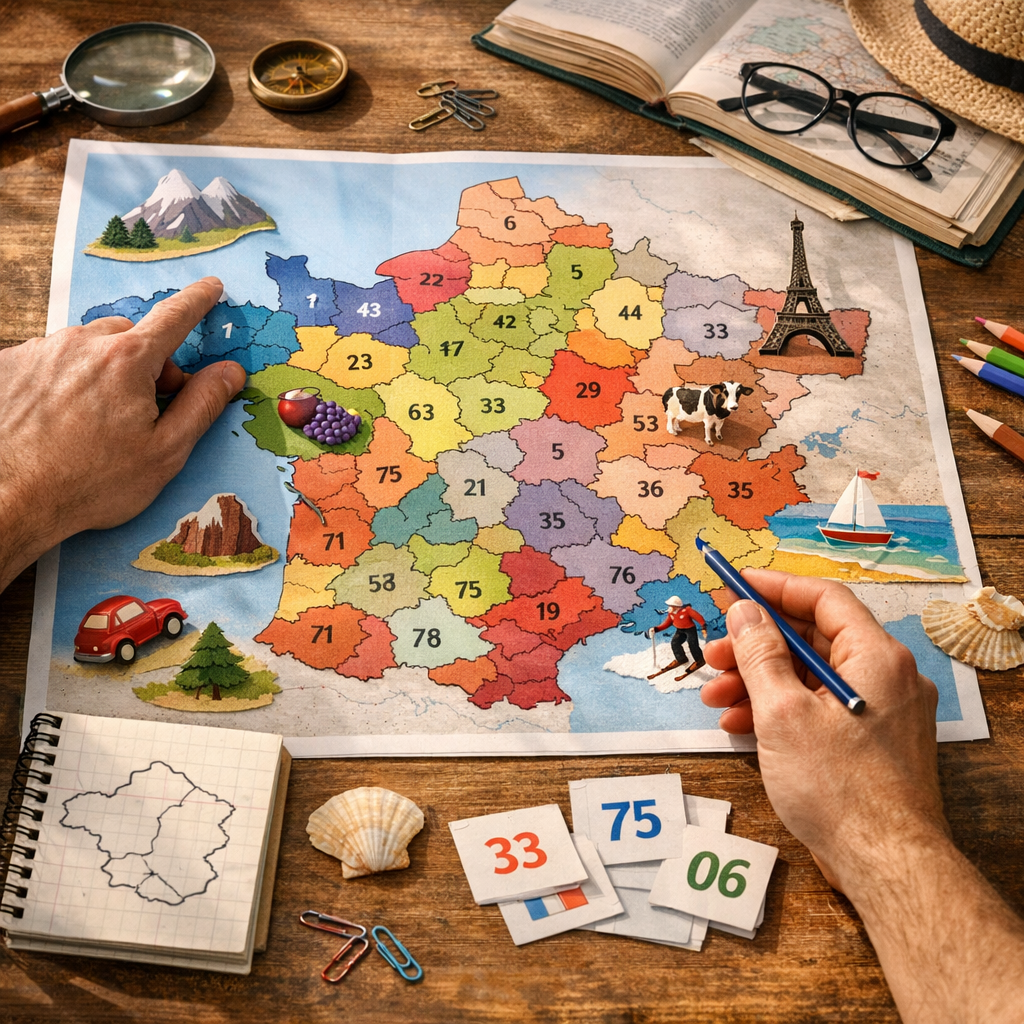 Carte de France : 7 repères simples pour mémoriser un département français