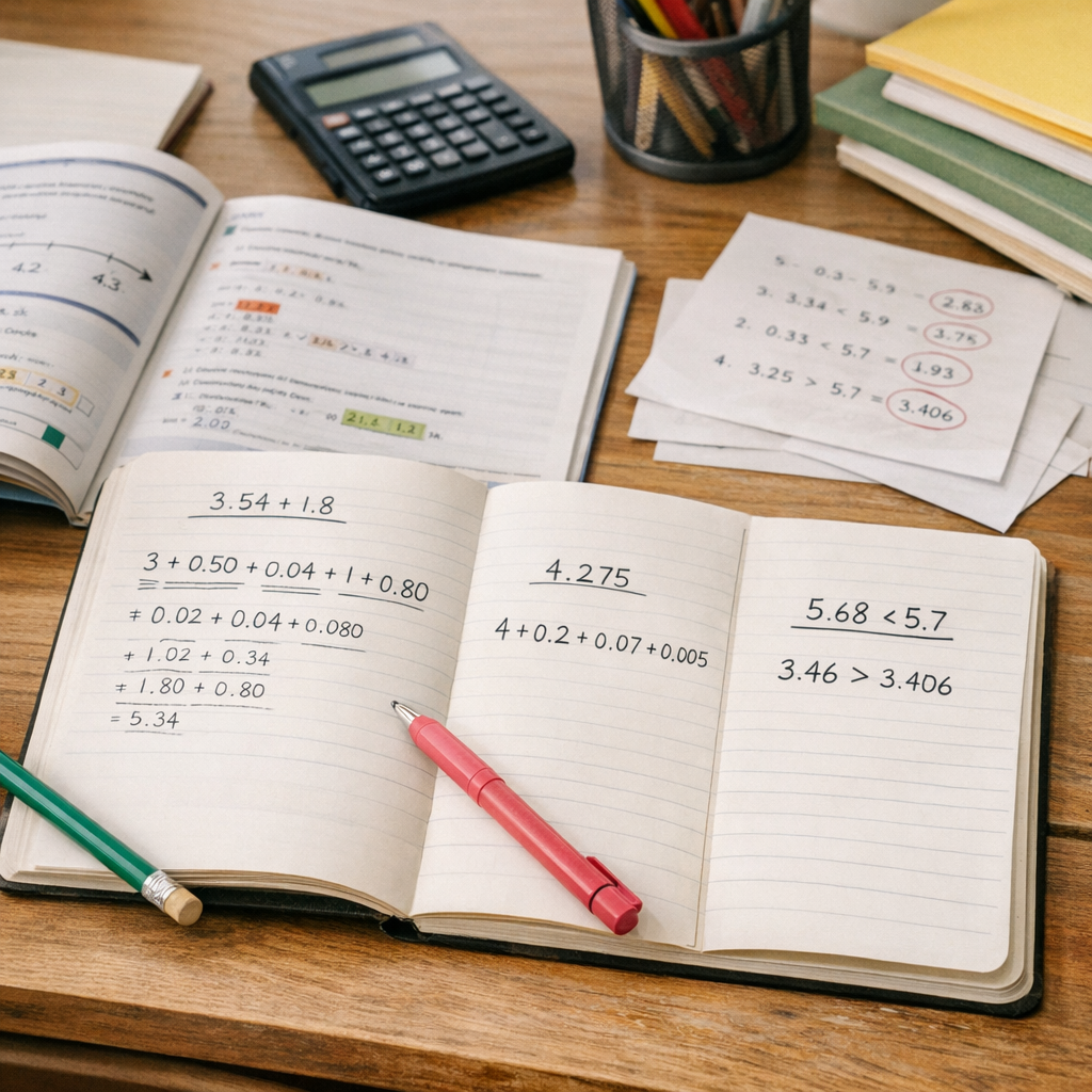 Exemples corrigés : lecture, décomposition et comparaison