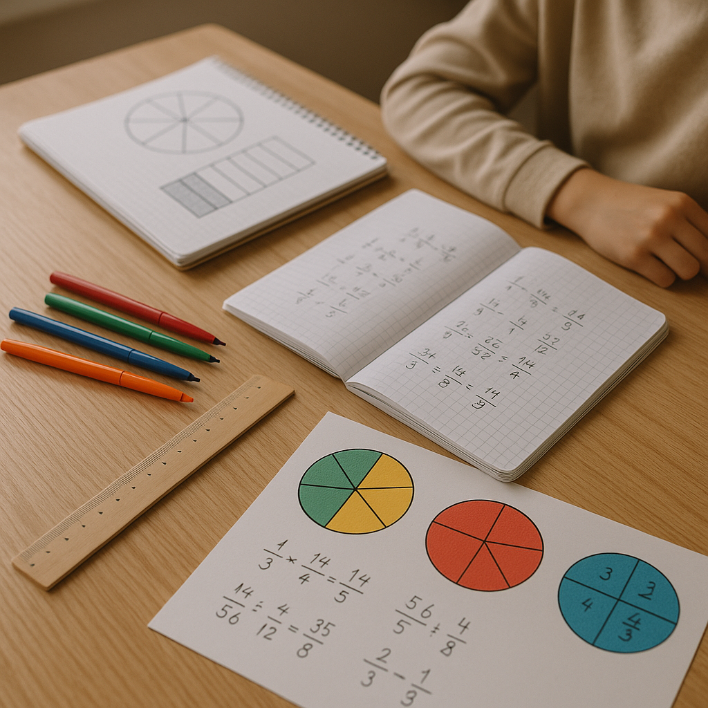 Exercices fractions : le bon niveau pour progresser vite