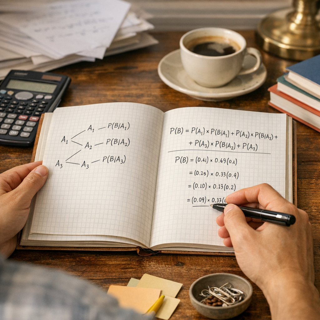 Méthode pas à pas pour calculer une probabilité totale