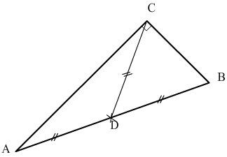 mediane d'un triangle rectangle