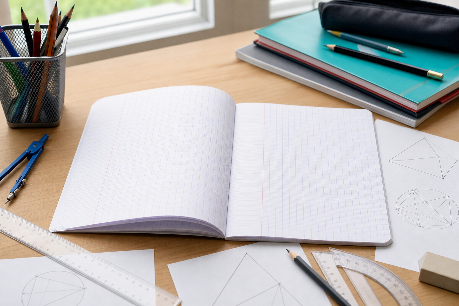 La page de garde de maths 4e organise ton cahier