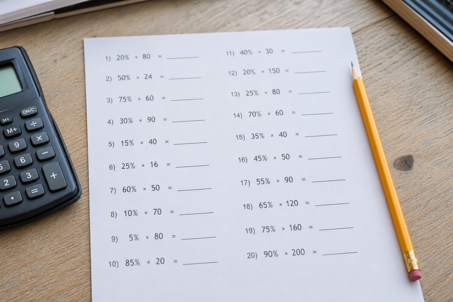 Le pourcentage entre deux valeurs se calcule au collège