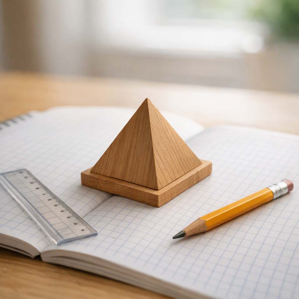 La pyramide en géométrie : base, triangles et sommet expliqués en 6e