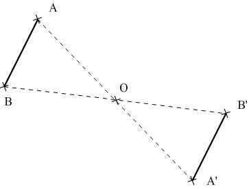 symétrique d'un segment symétrique d'un segment