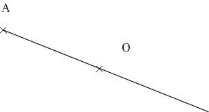 construction du symétrique d'un point - étape 1