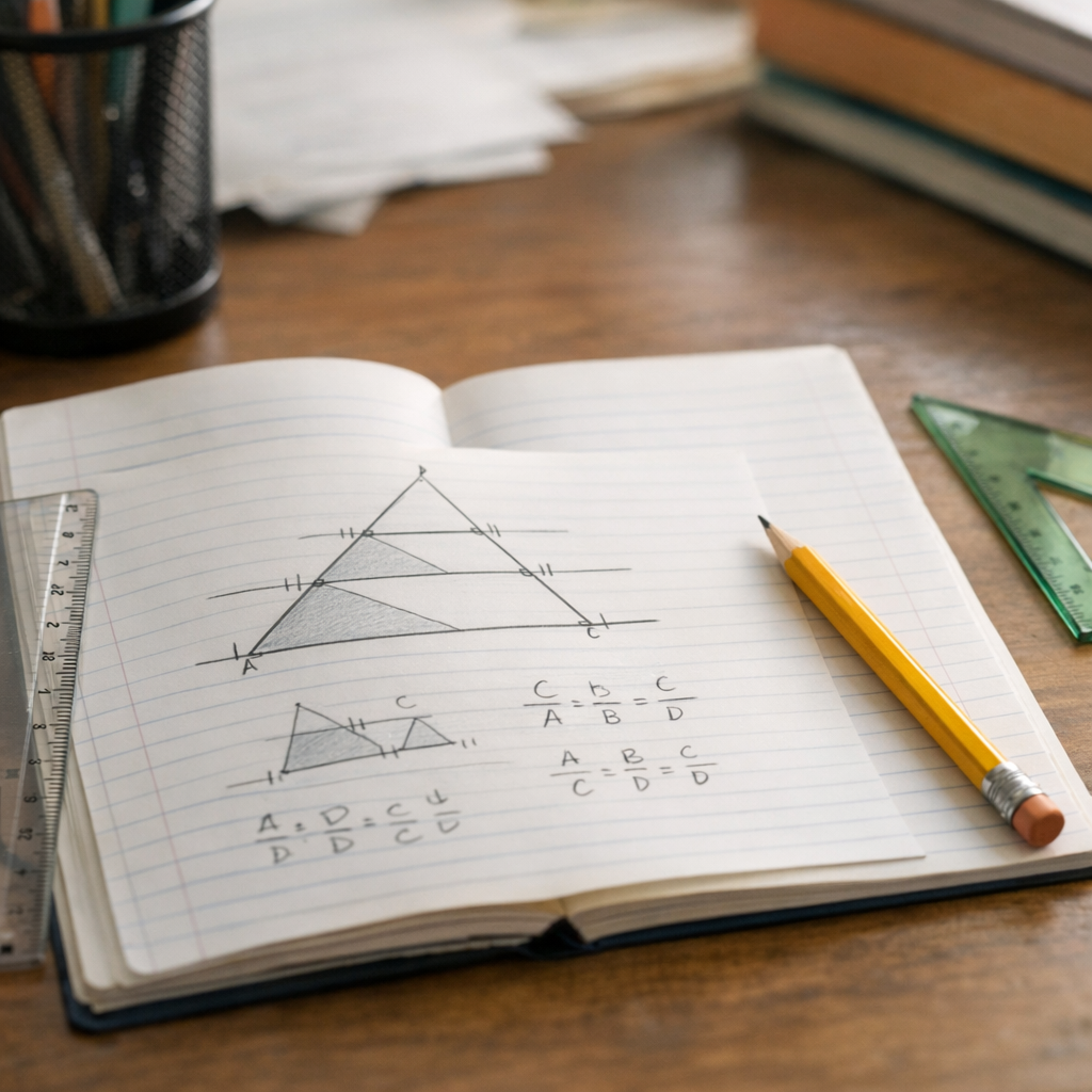 Quand on cherche « thalès math », on vise surtout le théorème