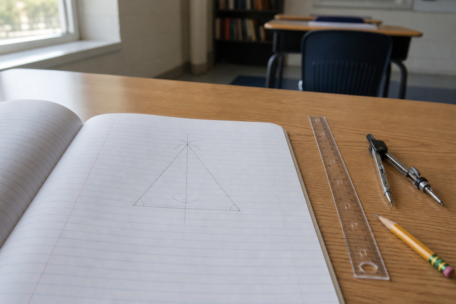 Le calcul d’un triangle isocèle devient clair en 5e